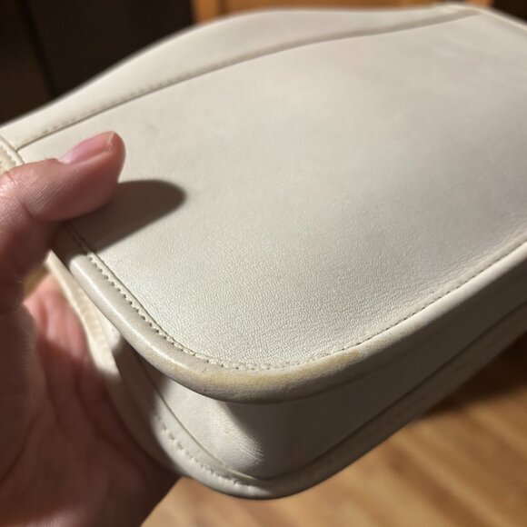 White/bone Vintage Coach convertible clutch shoulder bag - Picture 13 of 16